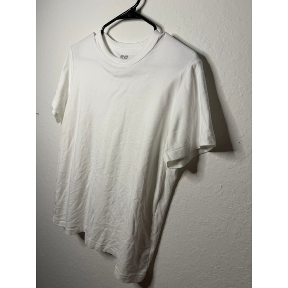 Uniqlo U Crew Neck Short Sleeve T-Shirt White Mens XL Heavyweight Cotton Tee